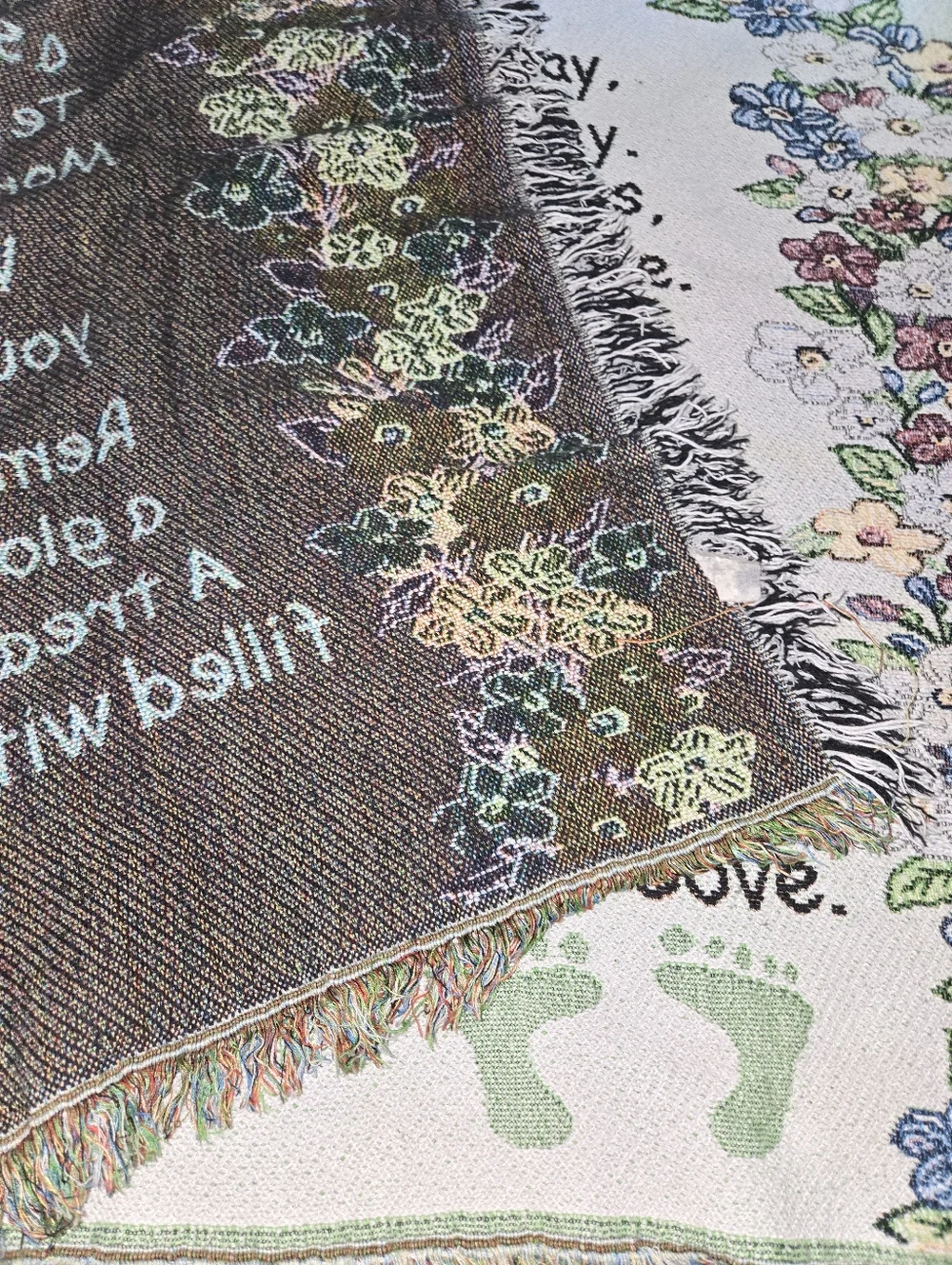 New Baby Keepsake Throw Tapestry